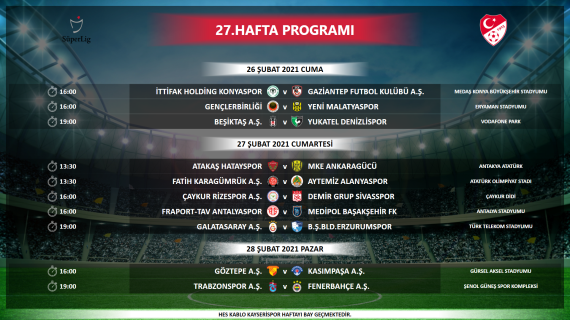 Son dakika | Süper Ligde 22.-29. hafta maç programları açıklandı
