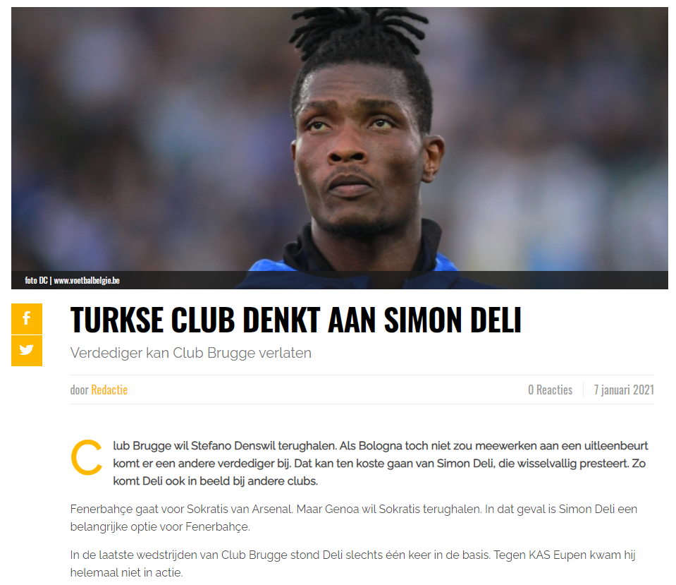 Fenerbahçe transfer haberi: Simon Deli harekatı