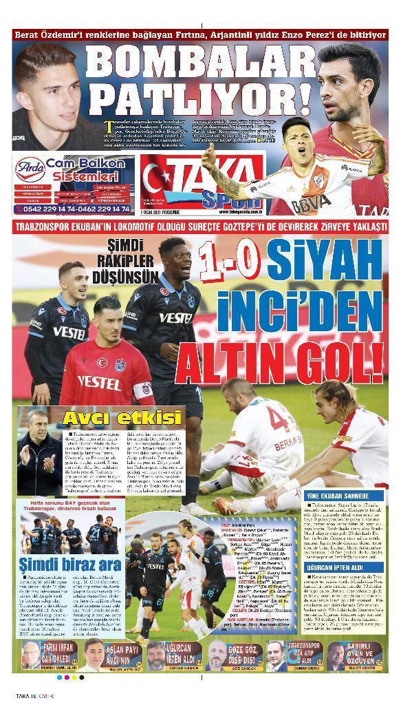 Trabzon yerel basını Göztepe maçını konuşuyor