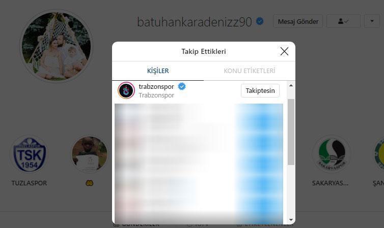 Batuhan Karadenizden sürpriz Trabzonspor hamlesi