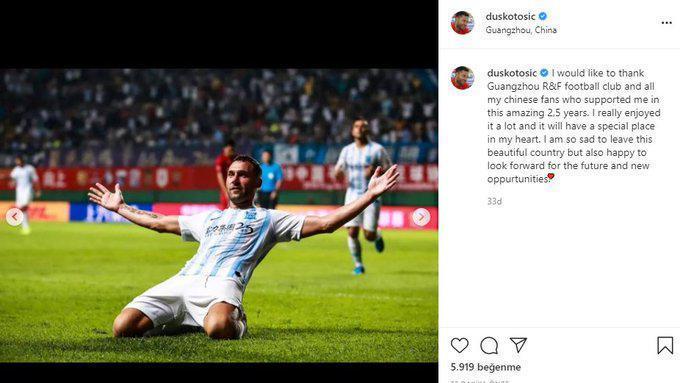 Son dakika | Dusko Tosic Guangzhoudan ayrıldı