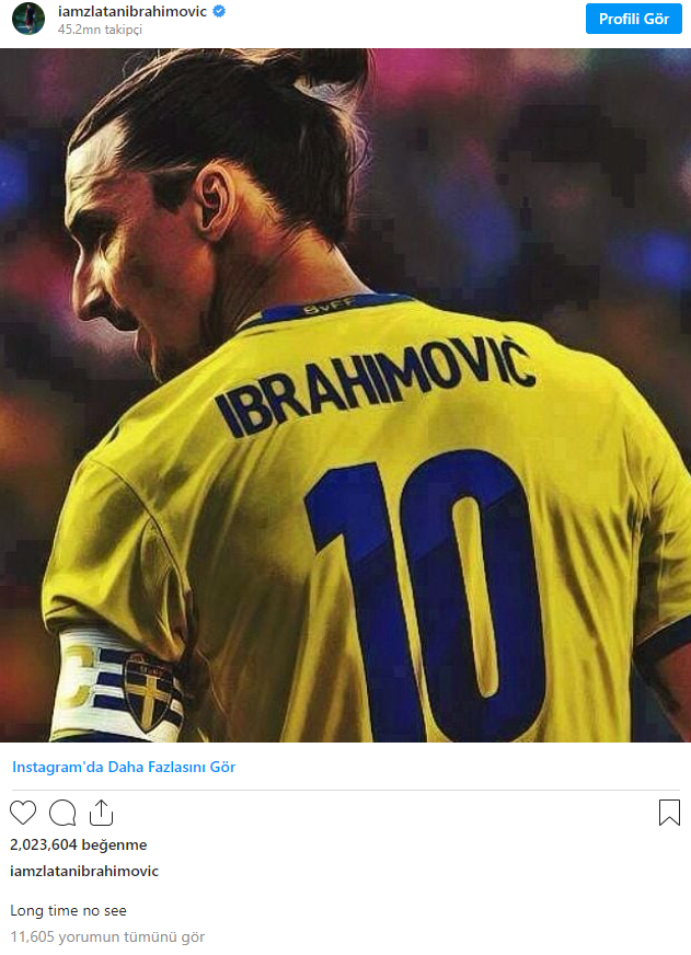 Zlatan Ibrahimovic, İsveç Milli Takımına dönmüyor
