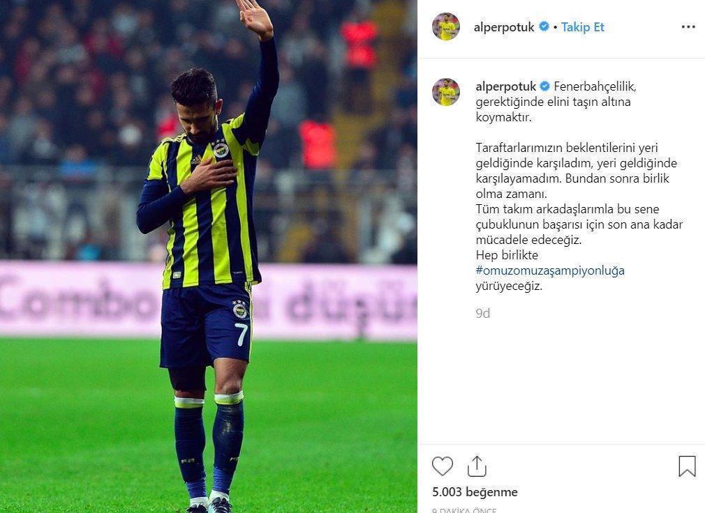 Fenerbahçede Alper Potuk ücretinde %40 indirime gitti