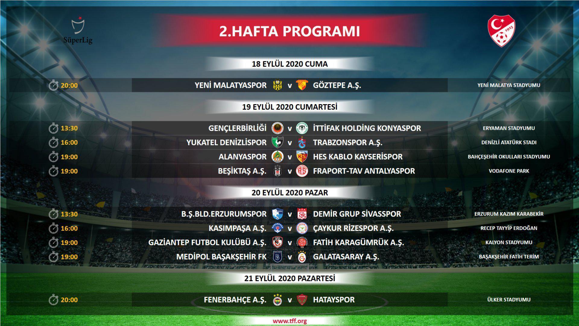 SON DAKİKA Süper Lig 1, 2, 3 ve 4. hafta programları açıklandı