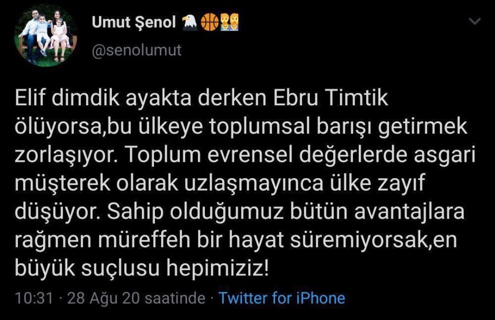 Beşiktaşlı yönetici Umut Şenolun tweeti ortalığı karıştırdı