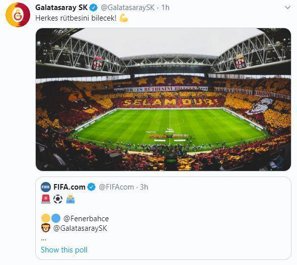 FIFA anket yaptı Fenerbahçe ve Galatasaray sosyal medyada gönderme yarışına girdi