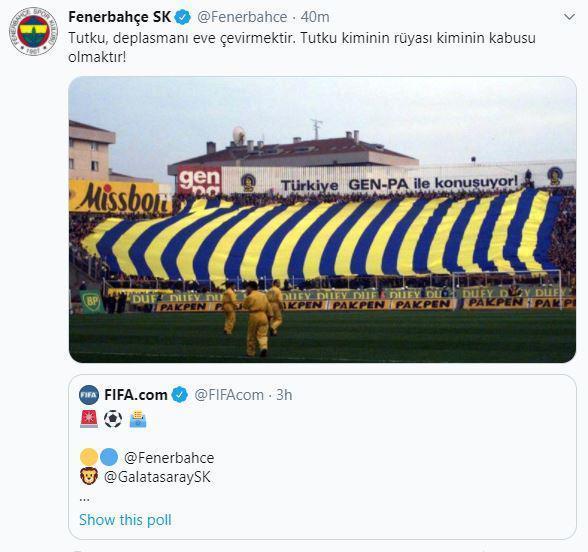 FIFA anket yaptı Fenerbahçe ve Galatasaray sosyal medyada gönderme yarışına girdi
