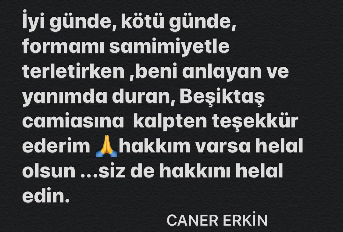 SON DAKİKA | Caner Erkin, Beşiktaşa veda etti