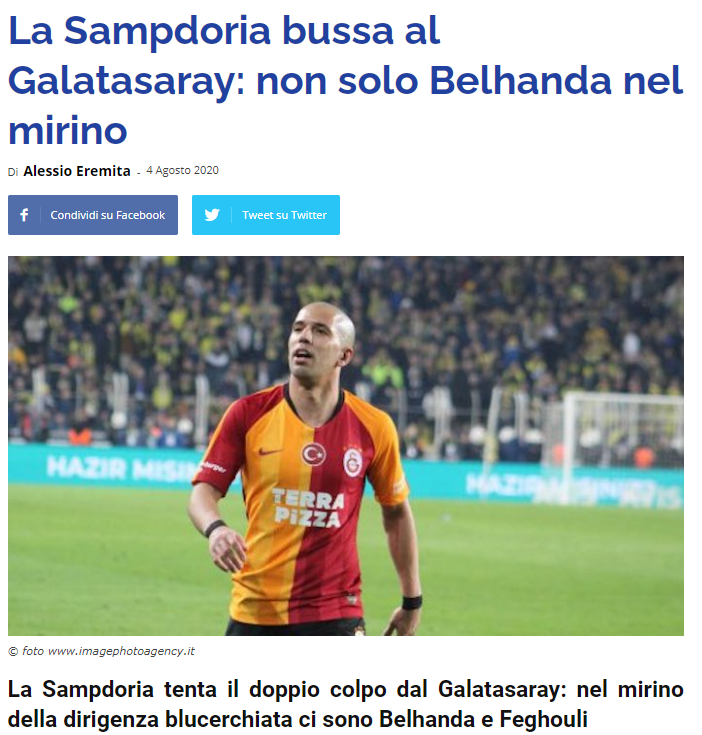 Sampdoria, Belhanda & Feghouli ikilisini istiyor