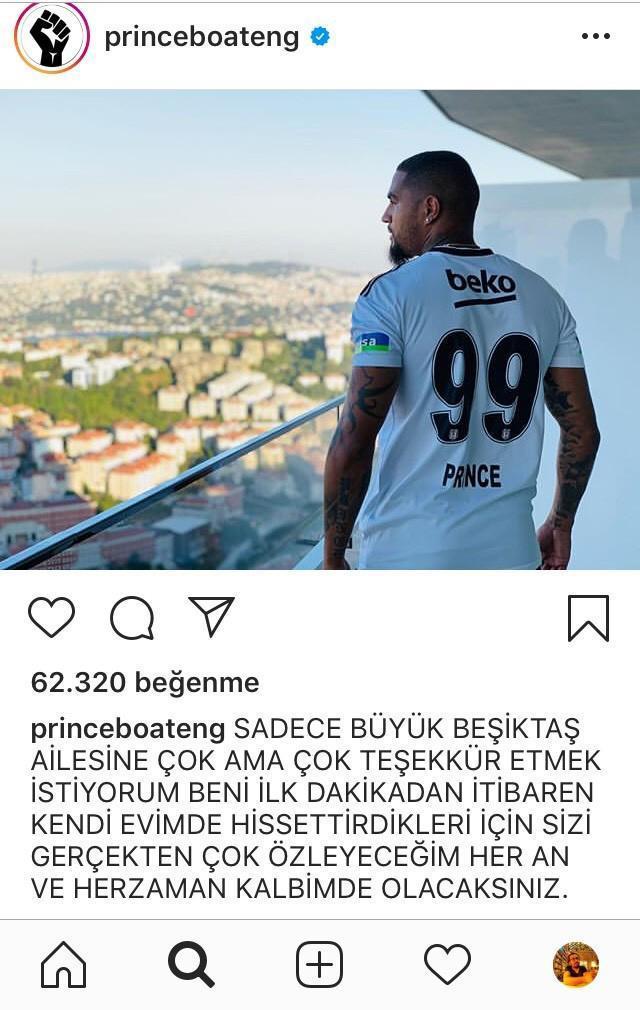 Boatengten Beşiktaşa duygusal veda