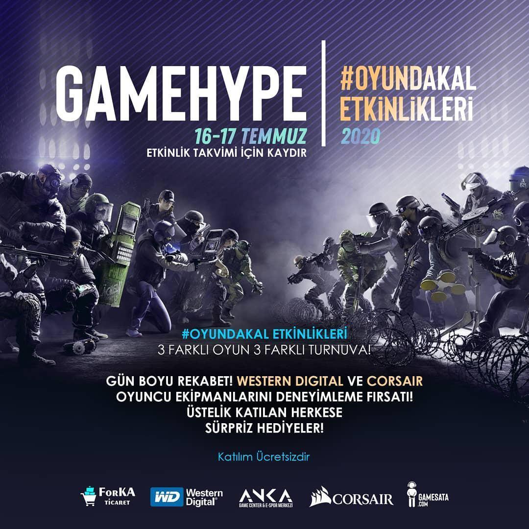 GAMEHYPE Etkinlikleri 16-17 Temmuzda başlıyor