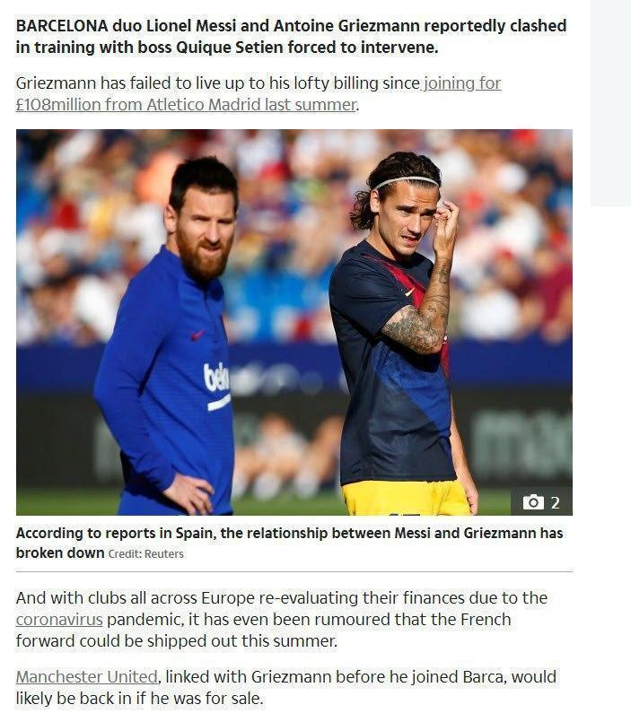 Barcelonada büyük olay Messi ve Griezmann kavgası gündem oldu