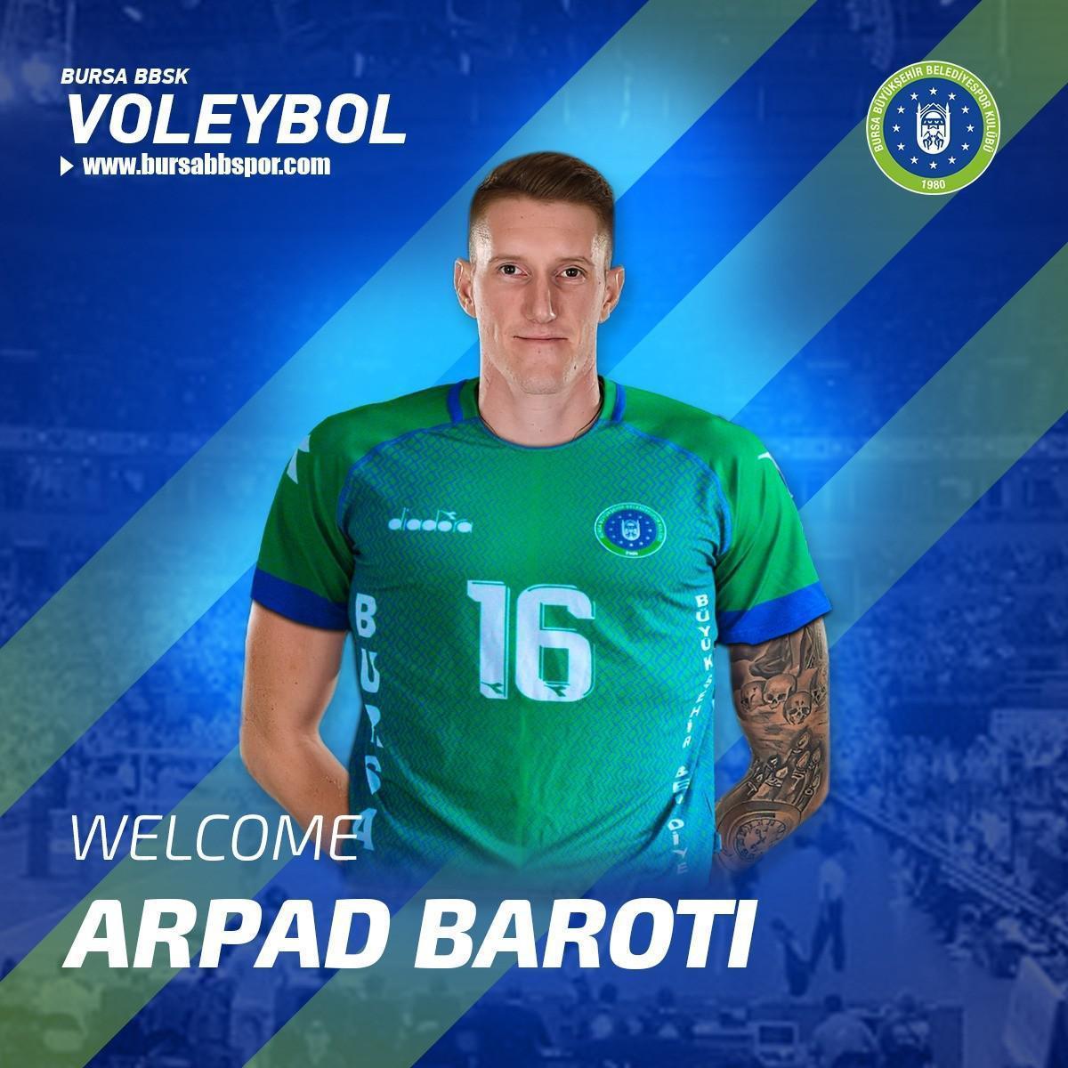 Bursa Büyükşehir Belediyespor Arpad Barotiyi kadrosuna kattı