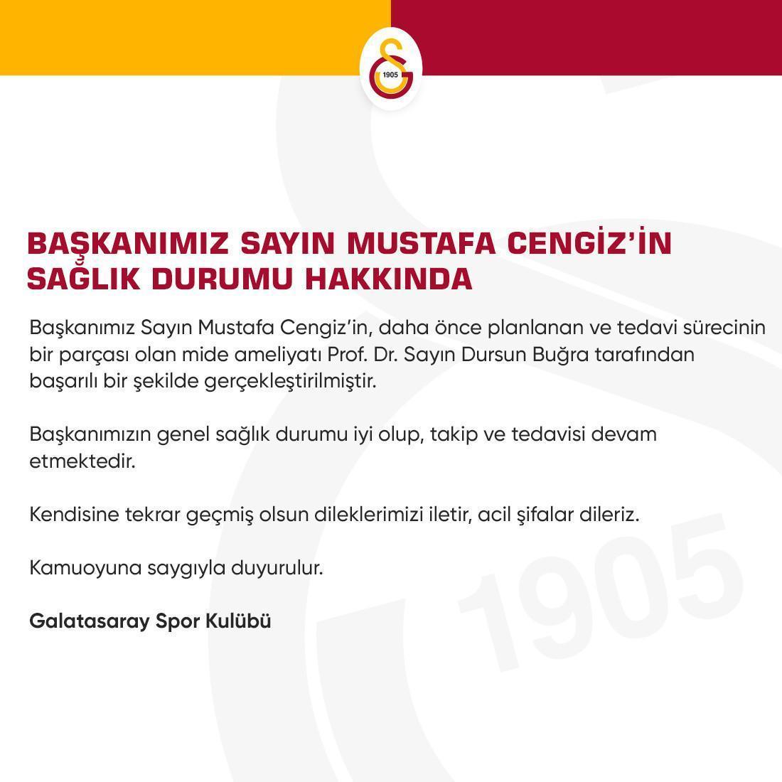 Mustafa Cengizden müjde geldi Galatasaraydan son dakika açıklaması