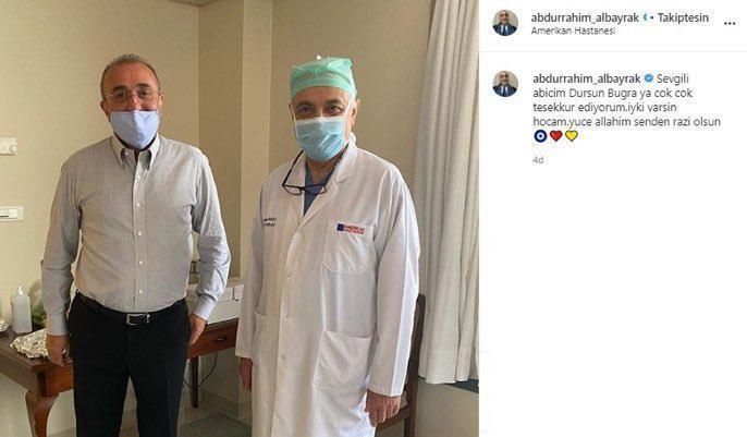 Abdurrahim Albayrak, Mustafa Cengizin doktoruna teşekkür etti