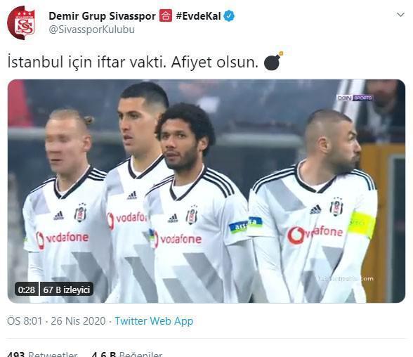 Beşiktaşın göndermesine, Sivasspordan cevap