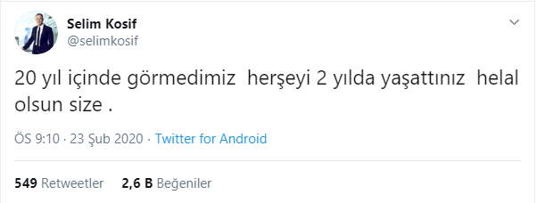 Fenerbahçenin eski yöneticisi Selim Kosiften tepki