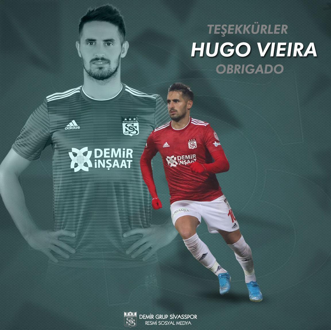 Sivassporda Hugo Vieiranın sözleşmesi feshedildi