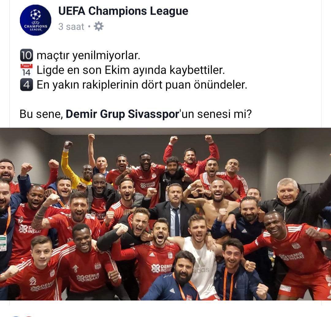UEFAdan resmi Sivasspor paylaşımı