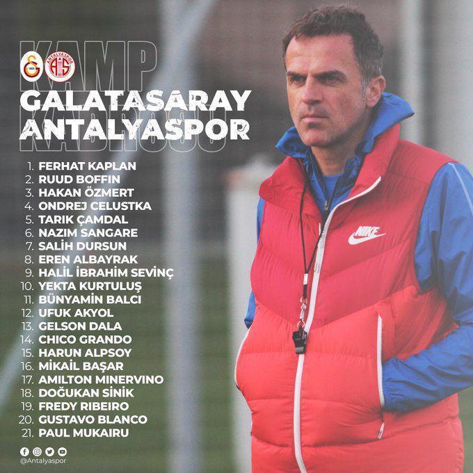 Antalyasporda Galatasaray maçı öncesi 7 eksik