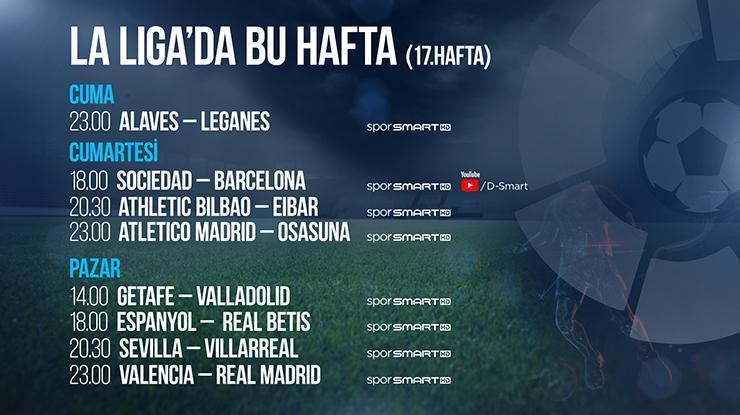 La Ligada 17.haftada 8 maç naklen D-Smartta 
