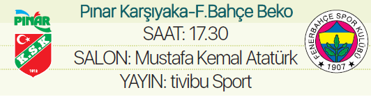 İzmirde dev kapışma: Karşıyaka - Fenerbahçe