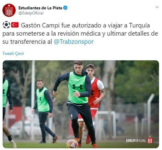 Gaston Campi Trabzona geliyor