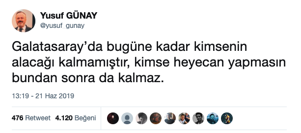 Galatasarayda Dursun Özbek şoku