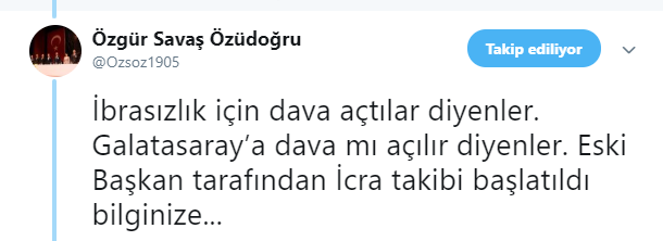 Galatasarayda Dursun Özbek şoku
