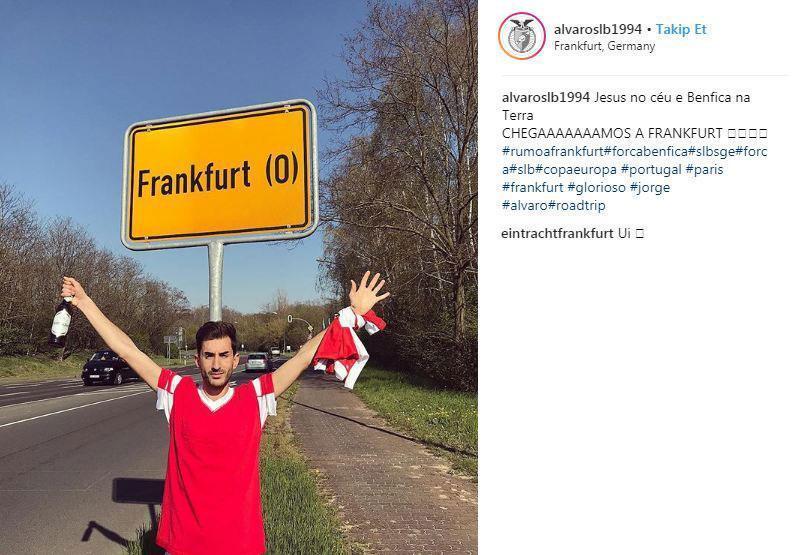 Benfica taraftarı yanlış Frankfurta gitti, sosyal medya yıkıldı