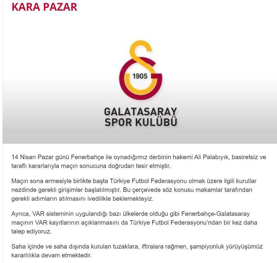Galatasaraydan Fenerbahçe 2. Başkanı Semih Özsoya sert yanıt
