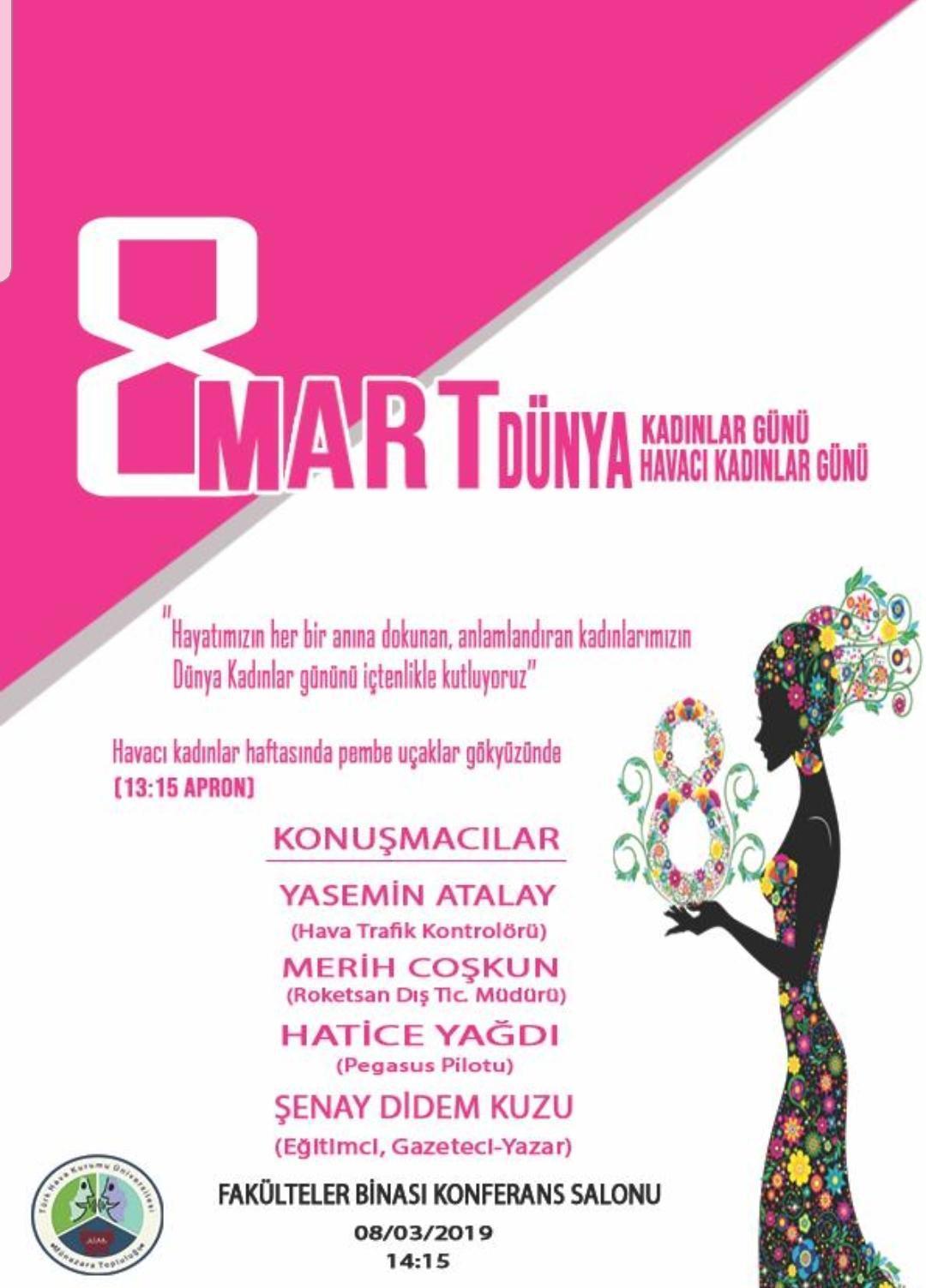 THK Üniversitesinden 8 Mart Dünya Kadınlar Günü için Pembe Uçak etkinliği