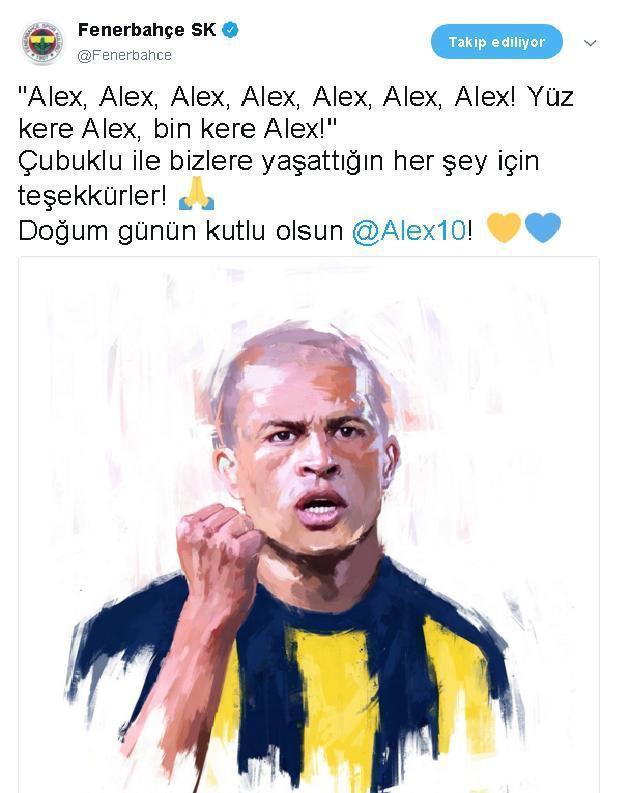 Fenerbahçeden flaş Alex De Souza paylaşımı