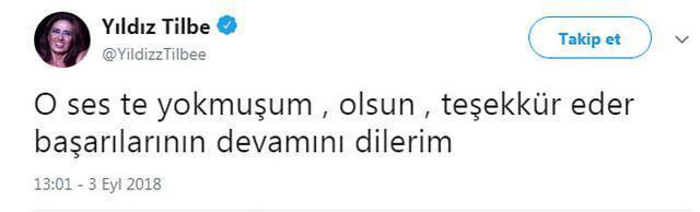 Yıldız Tilbe O Ses Türkiyeden ayrıldı (Twitterdan açıkladı)