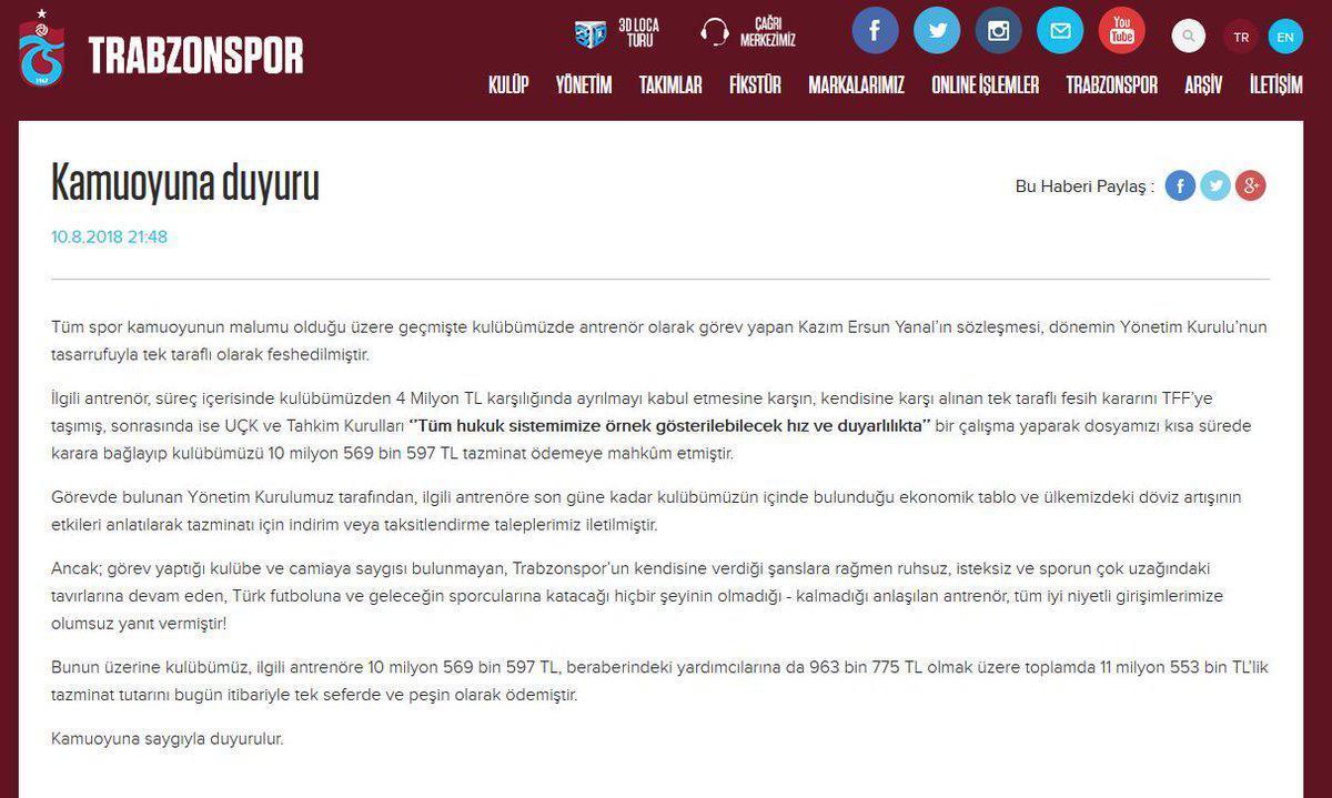 Trabzonspor, Ersun Yanala çok sert sözler: Ruhsuz, isteksiz...