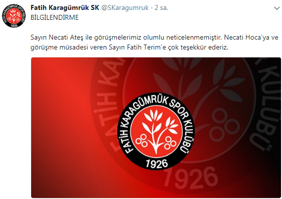 Necati Ateş, Fatih Karagümrükspor ile anlaşamadı