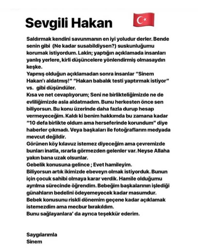 Hakan Çalhanoğlunun eşi Sinem Çalhanoğlundan flaş açıklama