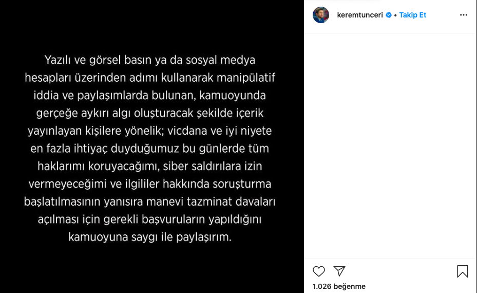 Beren Güney ve Kerem Tunçeri hakkında sosyal medya kullanıcılarının tepkileri