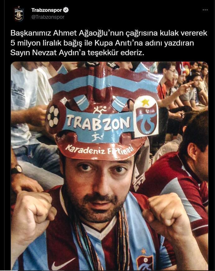 Nevzat Aydından, Trabzonspora 5 milyon TL