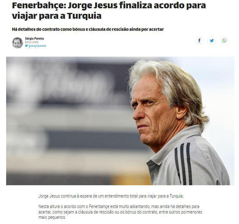 Son dakika | Fenerbahçe haberi: Jorge Jesus, iki konu başlığında anlaşmanın sağlanmasını bekliyor