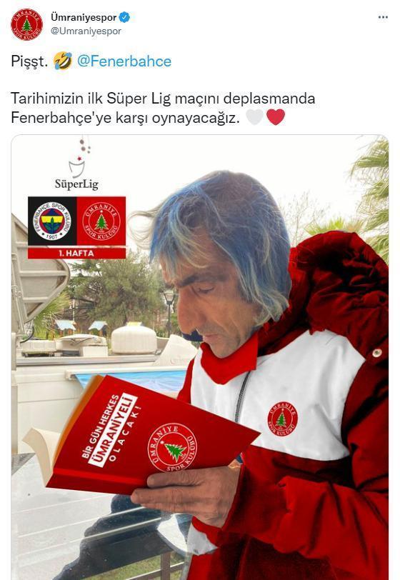 Süper Ligin yeni takımı Ümraniyespordan Rambo Okanlı Fenerbahçe paylaşımı