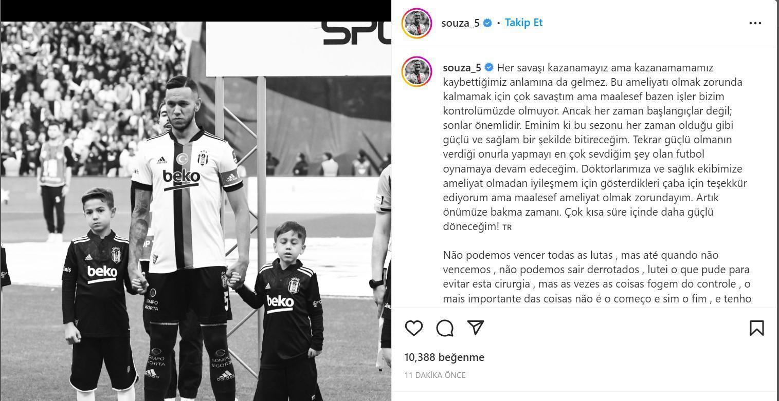 Beşiktaşlı Josef de Souza: Daha güçlü döneceğim
