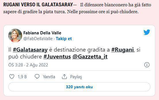 Son dakika | Galatasaray transfer haberi: Rugani ile anlaşma yakın