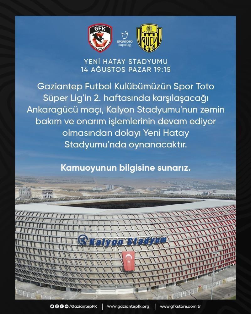 Gaziantep FK-Ankaragücü maçı Hatayda