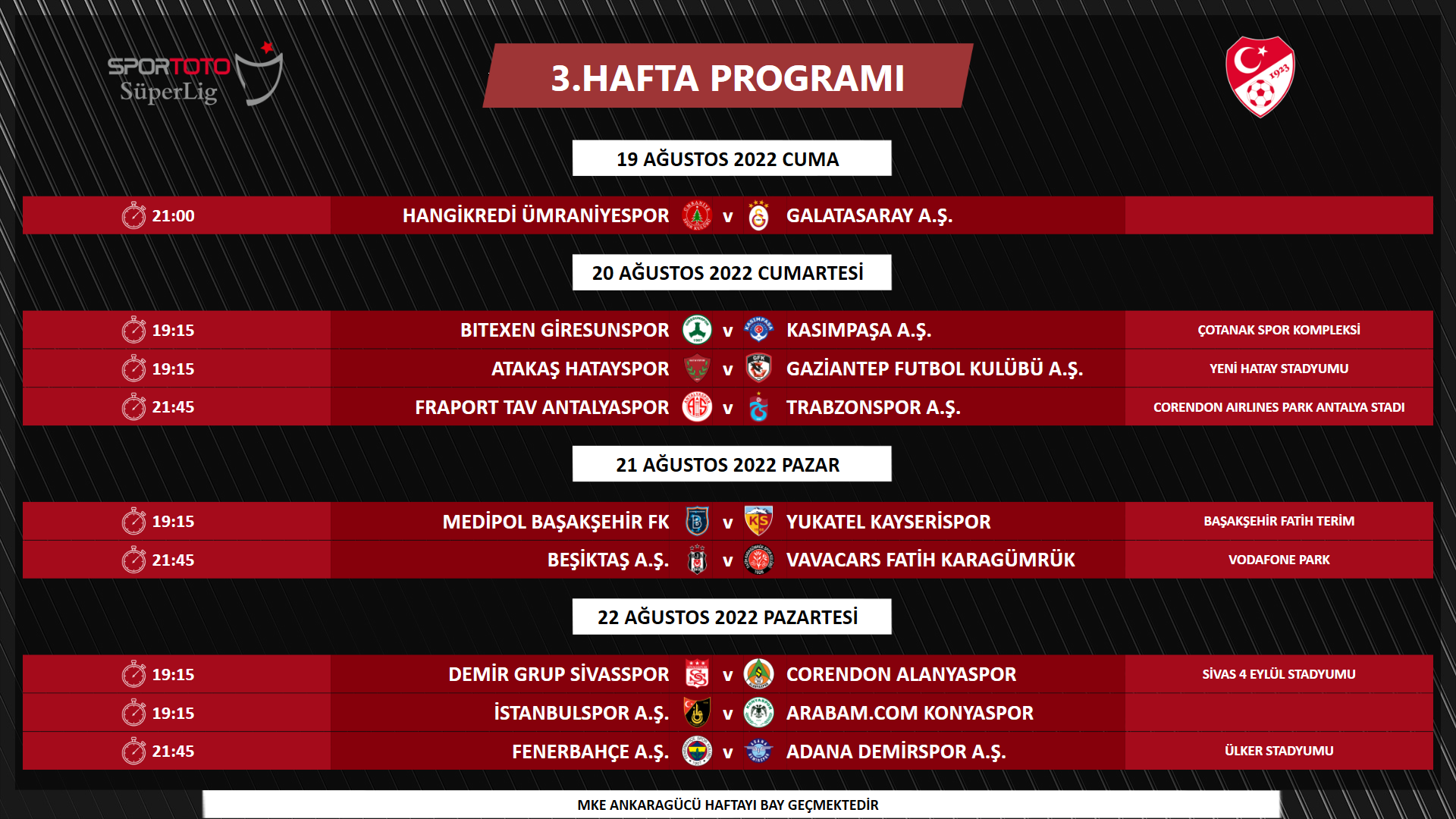 Trabzonspor - Galatasaray maçının tarihi belli oldu İşte Süper Ligde 3, 4 ve 5. hafta programı