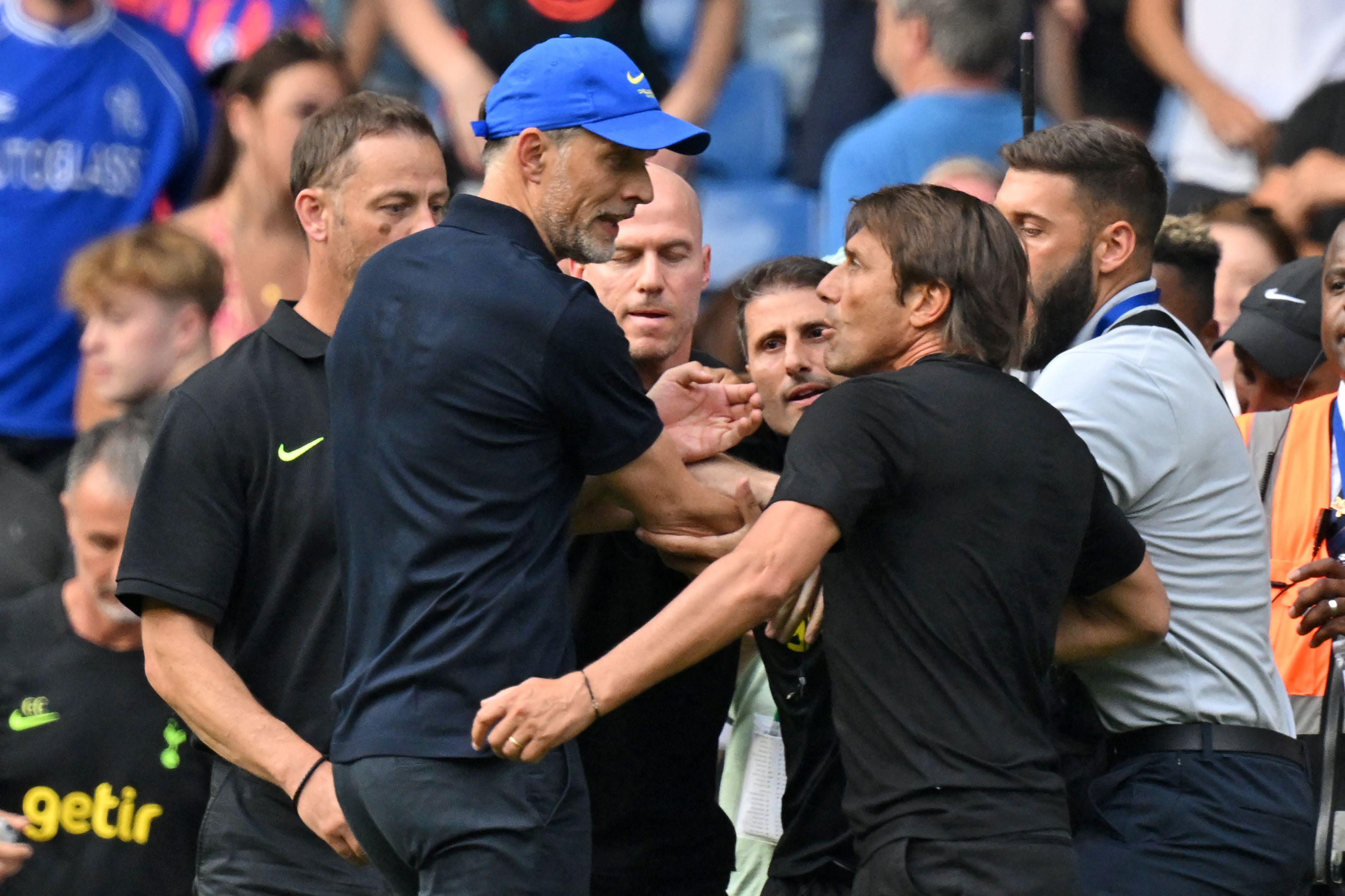 Chelsea - Tottenham maçında olay Conte ve Tuchel kavga etti
