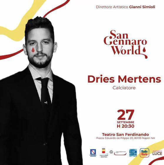 Dries Mertens, ödül töreni için Napoliye gidiyor