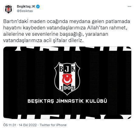Bartında maden faciası Spor camiasından başsağlığı mesajları