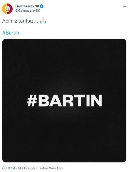 Bartında maden faciası Spor camiasından başsağlığı mesajları