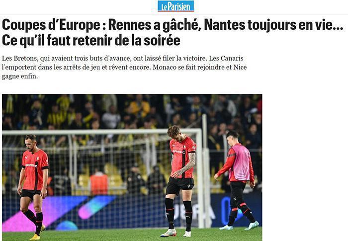 Fenerbahçe-Rennes maçı Avrupa basınında Her şeyi mahvetti